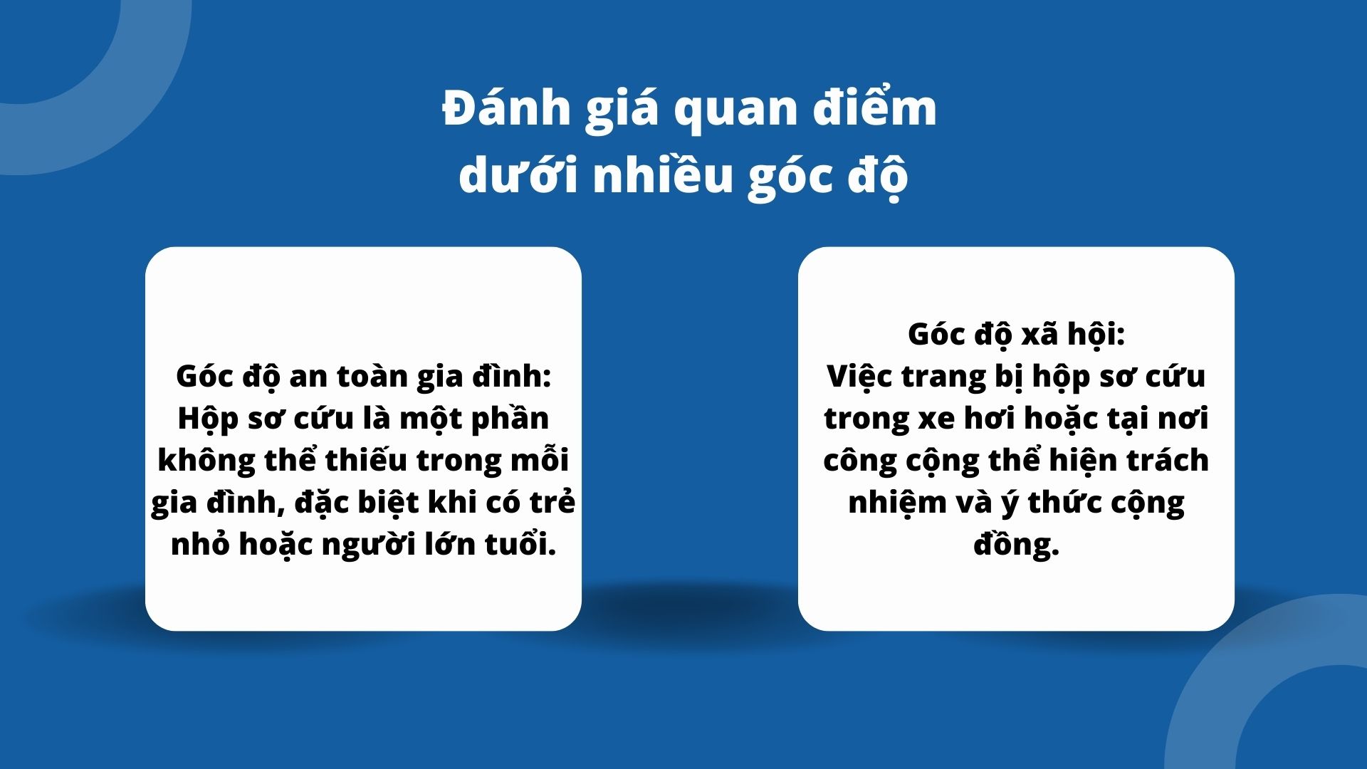 3/ Đánh giá dưới nhiều góc độ