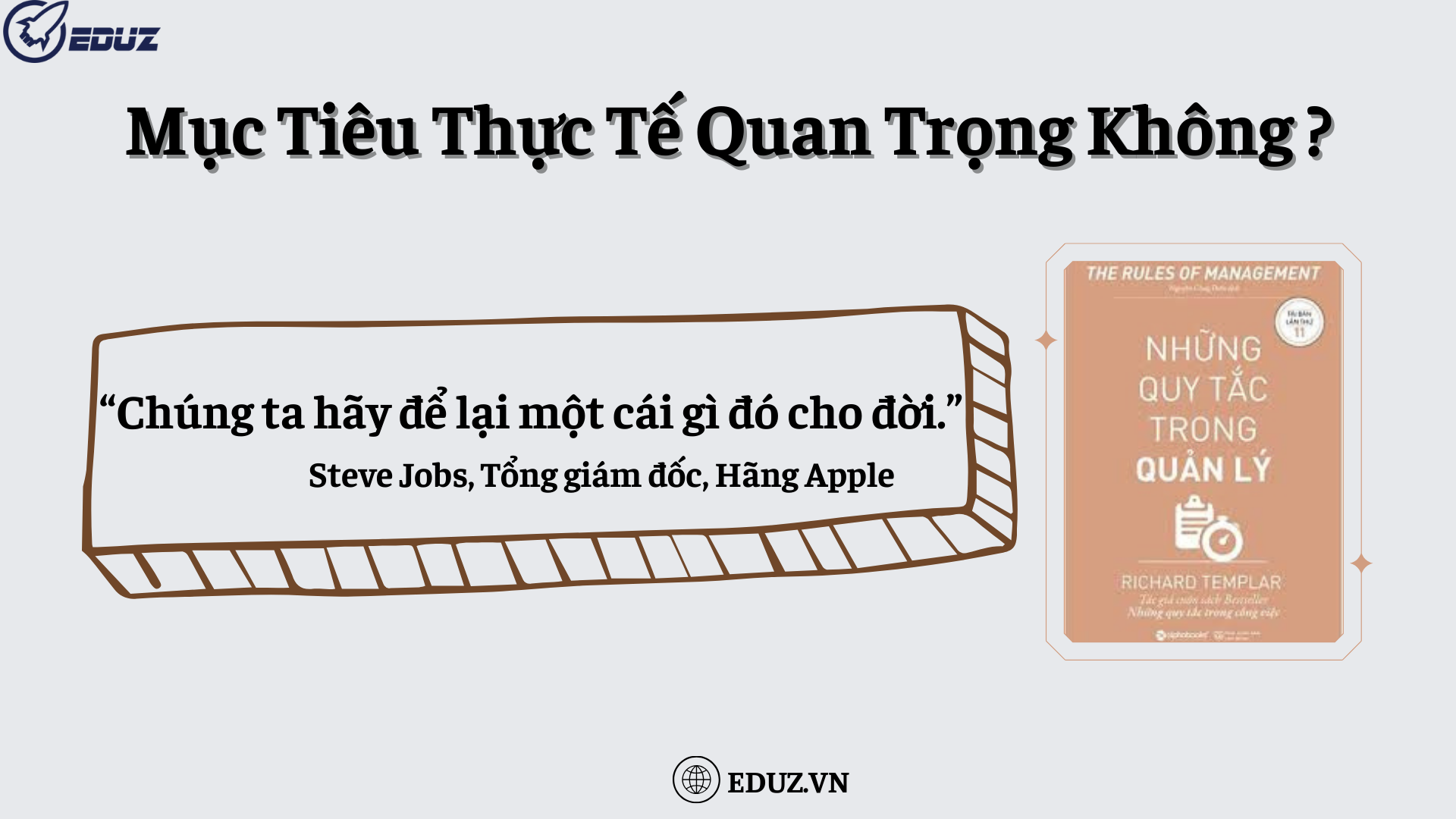 3. Mục Tiêu Thực Tế Quan Trọng Không ?