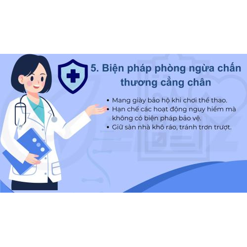 5. Biện pháp phòng ngừa chấn thương cẳng chân
