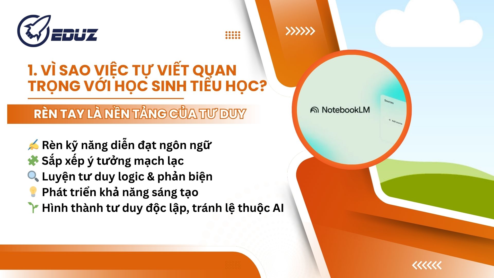1. Vì sao việc tự viết quan trọng với học sinh tiểu học?